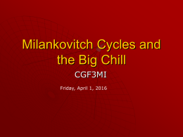Milancovitch Cycles