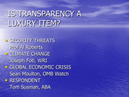 is transparency a luxury item?