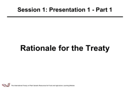 Session 1: Presentation 1