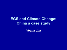 Environmental Priorities and EGS Trade Policy: A Reality Check