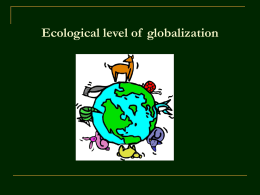 Different levels of globalization