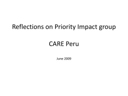 CARE Peru impact group - P