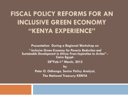 fiscal policy reforms for an inclusive green economy