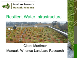 Resilient water infrastructure - New Zealand Centre for Sustainable