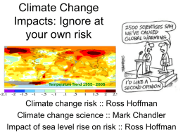 Climate change risk
