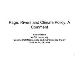 Page, Rivers, and Climate Policy: A Comment