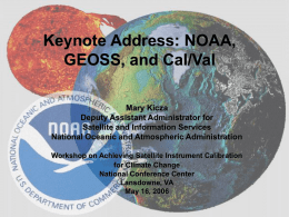 Keynote Address: NOAA, GEOSS, and Cal/Val