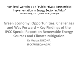 High-level workshop on - Economic Commission for Africa