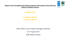 UNDP CIRDA Country Program Managers Workshop 25