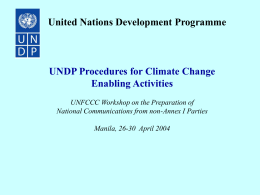 UNDP Procedures