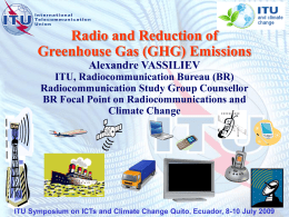 Radio and Reduction of GHG Emissions