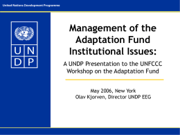 UNDP Presentation