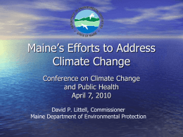 Federal Climate Legislation Good for Maine Business