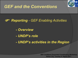 UNDP Presentation - English - Global Environment Facility