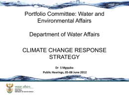 DWA Climate Change Response Strategy