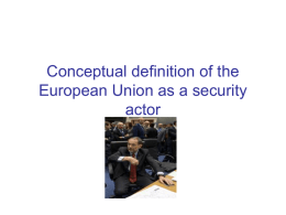 Conceptual definition of the European Union as a