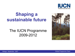 IUCN Programme 2009-2012