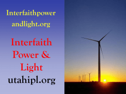 UtahIPL Interfaith Power & Light 30 min