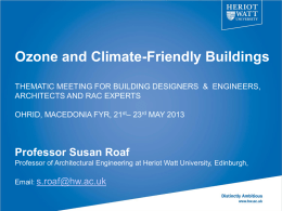 Ozone and Climate-Friendly Buildings
