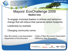 Mayors` EcoChallenge – Overview, Results