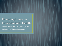 Emerging Issues in Environmental Health