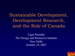 Sustainable Development, Development Research, and the Role of