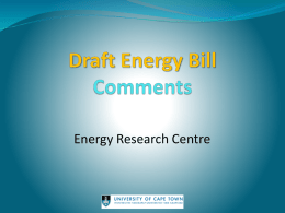 Energy Bill Comments