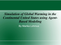 Simulation of Global Warming in the Continental United States using