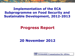 Progress Report on the Implementation of the ECA Subprogramme