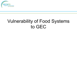 Food System Vulnerability - Global Environmental Change and