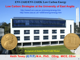 Low Carbon Strategies at the University of East Anglia