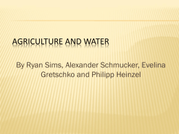 Agriculture and water