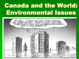 Environmental Issues: Global warming, climate change, energy use