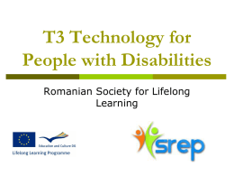 T3 Technology for People with Disabilities - ENSA