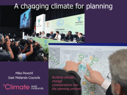 Building climate change considerations into the planning process