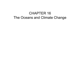 The Oceans and Climate Change