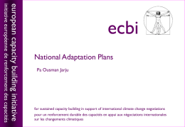 National Adaptation Plans - European Capacity Building Initiative