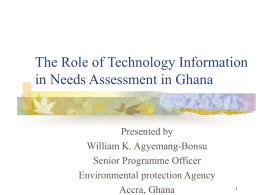 The Role of Technology Information in Needs Assessment