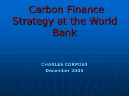 this file - Carbon Finance at the World Bank