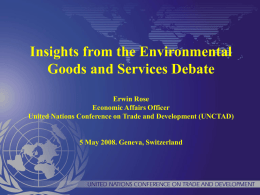 Environmental Goods and Services negotiations in the WTO