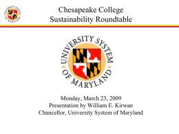 Chesapeake College Sustainability Roundtable
