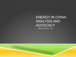 Energy in China: Analysis and Advocacy