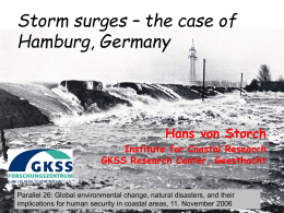 Storm surges – the case of Hamburg, Germany