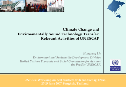 Presentation of relevant activities of UNESCAP