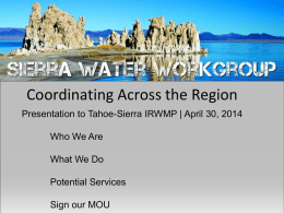 File - Sierra Water Workgroup
