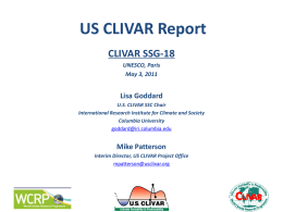 US CLIVAR Report