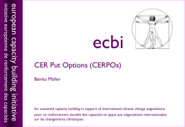 CER Put Options (CERPOs) - European Capacity Building Initiative