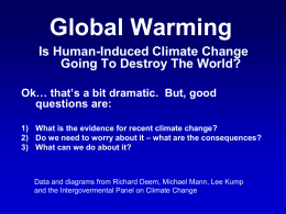 Global Warming - UNLV Geoscience