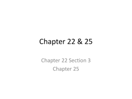 Chapter 22 & 25