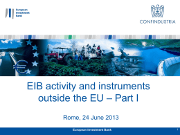 EIB: the EU Bank